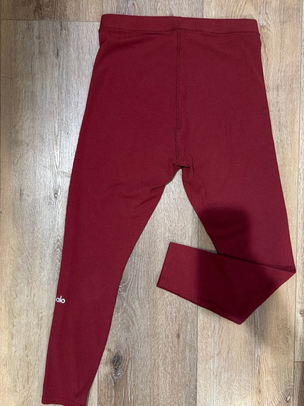 ALO Yoga Ribbed Burgundy Leggings